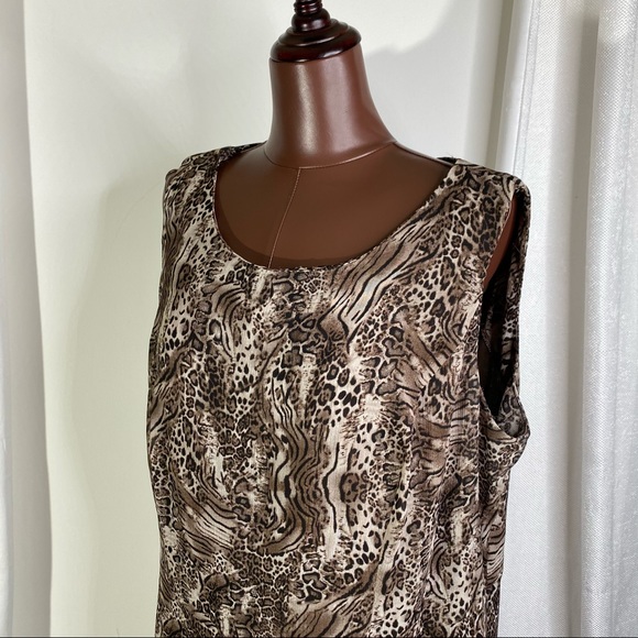 Dress barn animal print abstract midi dress - Picture 2 of 6